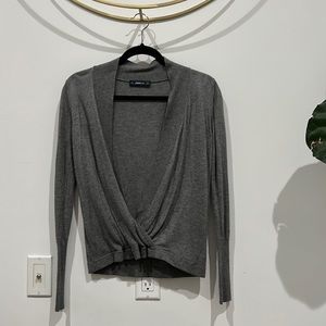 Zara cross body grey lightweight knit sweater